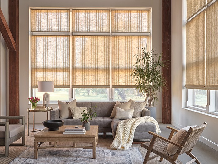 Provenance Woven Wood Shades Fabric: Millhouse  Color: Burlap Sack